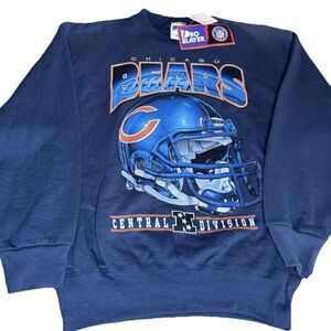 Vintage NOS NWT Chicago Bears Pro Player Sweatshirt Big Helmet